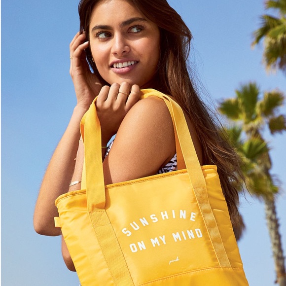 NWT PINK Sunshine On My Mind Cooler Tote - Picture 3 of 4